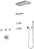 Baterie podtynkowe - Mexen Fall zestaw prysznicowy podtynkowy, chrom - 7602-04-00 - miniaturka - grafika 1