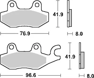Sbs Klocki Hamulcowe Kh165 / Kh215 Racing Dual Carbon Kolor Czarny - Klocki hamulcowe - miniaturka - grafika 1