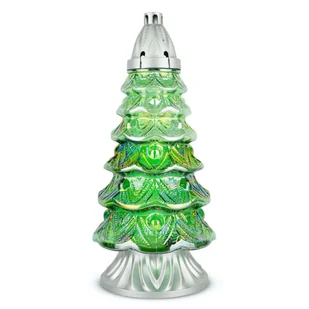 Znicz Szklany Choinka 39 cm Zielony DP751 Srebrny Znicz Artystyczny Boże Narodzenie z Wkładem - Lampiony i znicze - miniaturka - grafika 1