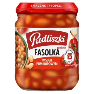 Pudliszki Fasolka w sosie pomidorowym 450 g - Szybkie dania obiadowe - miniaturka - grafika 1
