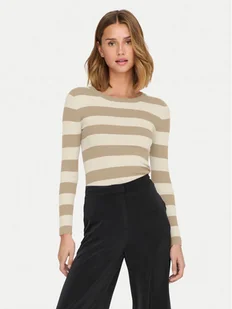 JDY Sweter Plum 15277223 Beżowy Regular Fit - Swetry damskie - miniaturka - grafika 1