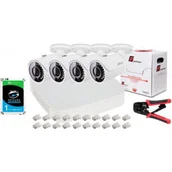 Zestawy do monitoringu - KOMPLETNY ZESTAW MONITORINGU IP DAHUA 4KAMERY - miniaturka - grafika 1
