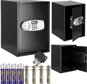 Sejfy i kasy pancerne - Springos Sejf domowy na pieniądze, kasetka z zamkiem elektronicznym - miniaturka - grafika 1