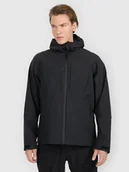 Kurtki i kamizelki sportowe męskie - 4F Kurtka trekkingowa membrana 10000 męska - czarna 3XL - miniaturka - grafika 1