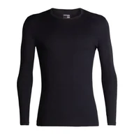 Koszulki męskie - Koszulka Icebreaker Merino 200 Oasis Long Sleeve Crewe 104365001BLK - czarna - miniaturka - grafika 1