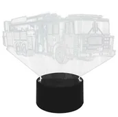 Lampy stojące - Dziecięca LAMPKA Nocna LED Wóz Strażacki RGB + pilot ZD98A - miniaturka - grafika 1