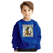 Bluzy dla dziewczynek - BLUZA DZIECIĘCA CROCODILO ANANASINO 122-128 DLA CHŁOPCA DZIEWCZYNKI - miniaturka - grafika 1