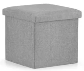 Pufy i podnóżki - Szara pufa ze schowkiem do salonu M4-C52 - miniaturka - grafika 1