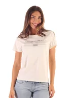 Koszulki i topy damskie - Pepe Jeans Koszulka w kolorze kremowym - miniaturka - grafika 1