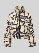 Kurtki damskie - Oversized kurtka koszulowa z wzór na całej powierzchni Model 'BETTY BATSLEEVE' - miniaturka - grafika 1