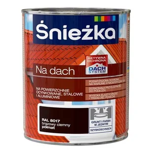 Śnieżka Farba na dach brązowy ciemny RAL8017 0,75 l - Emalie - miniaturka - grafika 1