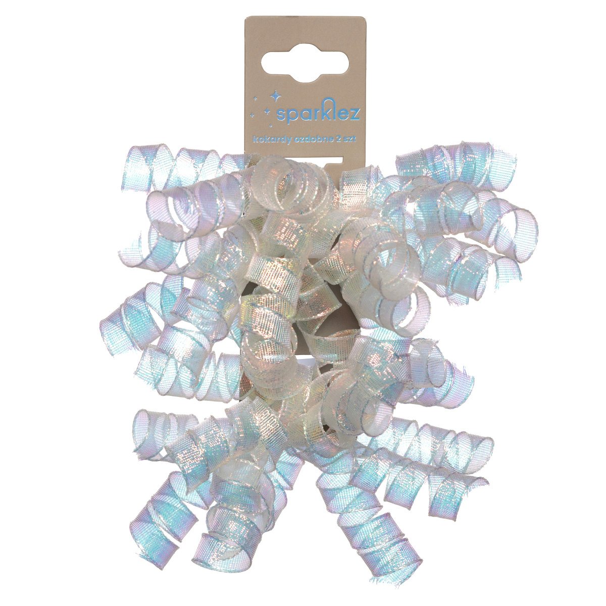 SPARKLEZ Rozeta spirala białe holo 2 szt