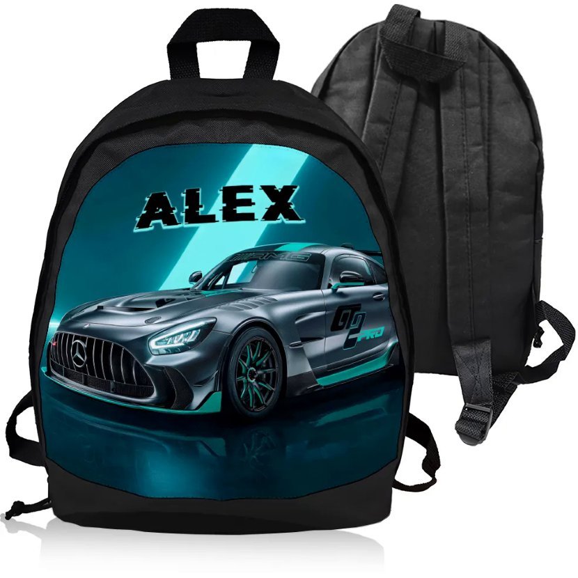 Plecak Personalizowany MERCEDES BENZ AMG NADRUK IMIĘ - Idealny na Prezent!