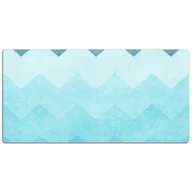 Podkładki na biurko - Podkładka na biurko Niebieskie zygzaki 120x60 cm, Dywanomat - miniaturka - grafika 1