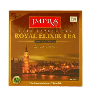 Impra Imperial Tea Herbata ekspresowa premium Royal Elixir Gold Pure Ceylon Tea, 100x2 g - Herbata - miniaturka - grafika 1