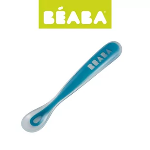 Beaba Łyżeczka silikonowa do pierwszych posiłków, BLUE - Sztućce dla dzieci - miniaturka - grafika 1