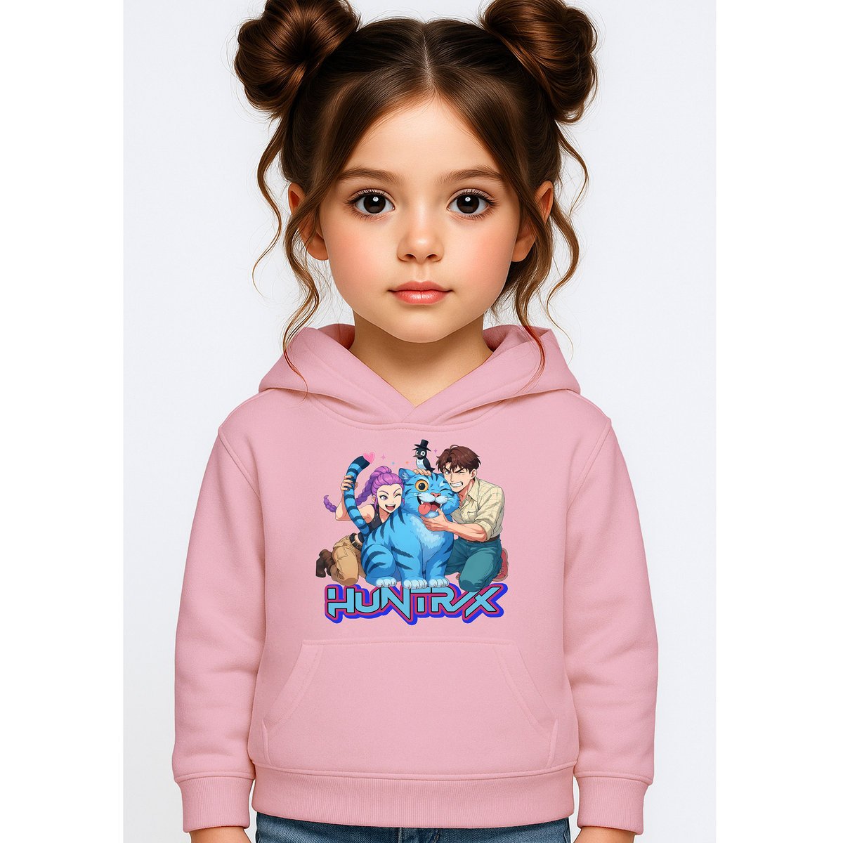 BLUZA DZIECIĘCA KPOP DEMON HUNTERS HUNTRIX 104 Z KAPTUREM BAWEŁNIANA