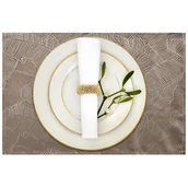 Obrusy i serwetki - Serwety EUROFIRANY Isala 30 x 40 Ciemnobeżowo-biały - miniaturka - grafika 1