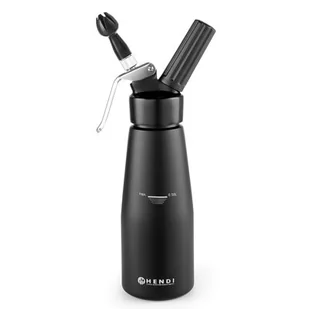 Czarny aluminiowy syfon do bitej śmietany Hendi Kitchen Line, 500 ml - Pozostałe akcesoria kuchenne - miniaturka - grafika 1