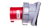 Gniazdka elektryczne - Wtyczka tablicowa skośna 63A 5P 400V czerwona IP67 POWER TWIST 735-6 - miniaturka - grafika 1