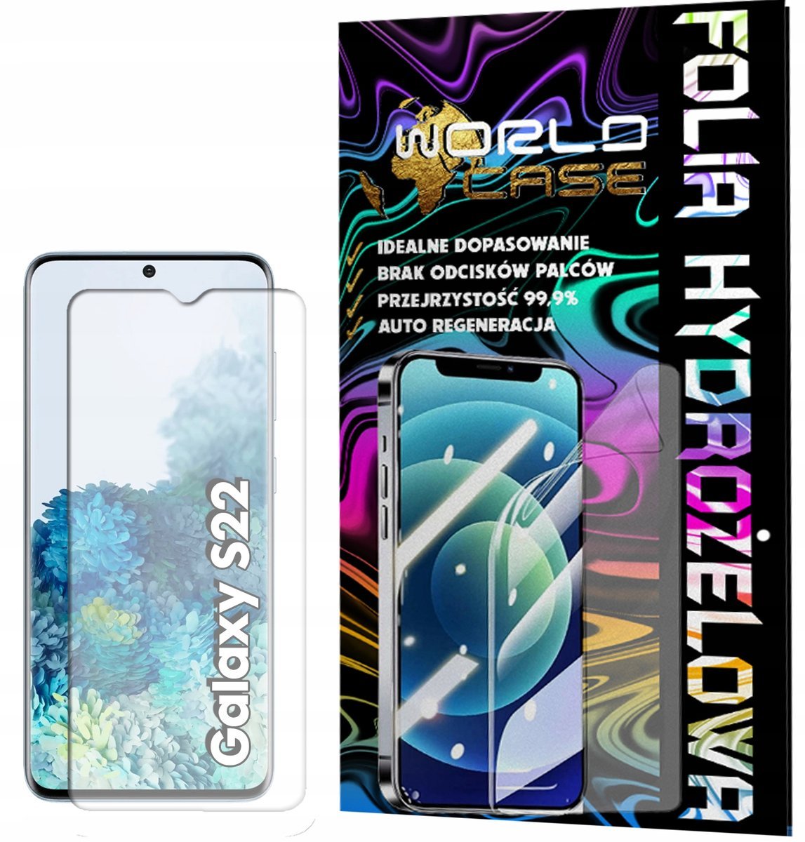 FOLIA HYDROŻELOWA OCHRONNA DO SAMSUNGA S22 - NA EKRAN MOCNA