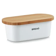Chlebaki - Zeller Biały Chlebak BREAD z deską do krojenia, 2w1 25355 12B4 - miniaturka - grafika 1