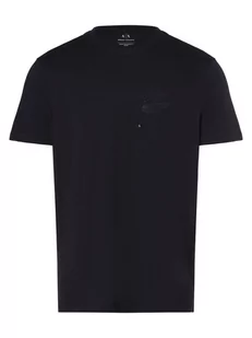 Armani Exchange - T-shirt męski, niebieski - Koszulki męskie - miniaturka - grafika 1