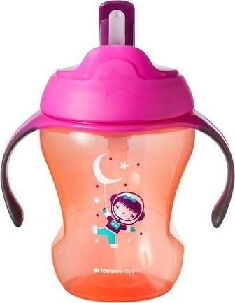 Tommee Tippee Kubek ze słomką i z uchwytami 6m+Tommee Tippee uniwersalny