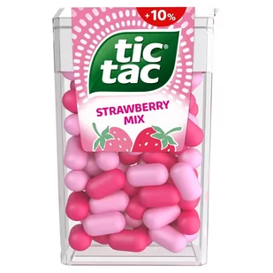 Tic Tac Drażetki o smaku truskawki 54 g - Cukierki - miniaturka - grafika 1