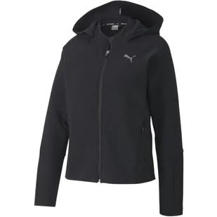 Bluza z kapturem damska Puma EVOSTRIPE FULL-ZIP czarna 58353201-S - Bluzy damskie - miniaturka - grafika 1