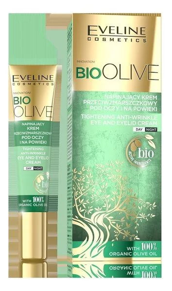 Eveline cosmetics Cosmetics - BIO OLIVE - TIGHTENING ANTI-WRINKLE EYE AND EYELID CREAM - Napinający krem przeciwzmarszczkowy pod oczy i na powieki - 20 ml