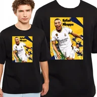 Koszulki męskie - KOSZULKA KYLIAN MBAPPE REAL MADRYT FRANCJA PREZENT BAWEŁNA XL 3363 CZARNA - miniaturka - grafika 1