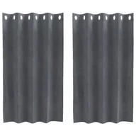 Zasłony - Zasłony vidaXL Superszary Poliester 140 x 140 cm Trwałe - miniaturka - grafika 1