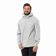 Kurtki męskie - Męska kurtka przeciwdeszczowa Jack Wolfskin ELSBERG 2.5L JKT M cool grey - S - miniaturka - grafika 1
