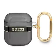 Akcesoria do słuchawek - Guess  GUA2HHTSK AirPods cover czarny/black Strap Collection - miniaturka - grafika 1