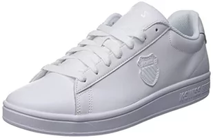 K-Swiss Sneakersy damskie Court Shield Low Top, Biała biała tarcza, 44.5 EU - Koszulki i topy damskie - miniaturka - grafika 1
