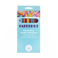 Kredki, ołówki, pastele i pisaki - Paperdot, Kredki Ołówkowe Dwustronne 12/24, 24 Kolory - miniaturka - grafika 1