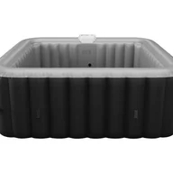 Baseny ogrodowe - SPA dmuchane kwadratowe dla 6 osób B-COSY - Dł.185 x Gł.185 x Wys.65 cm - 140 dysz powietrznych - Kolo czarny i szary - miniaturka - grafika 1