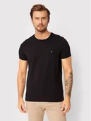 Koszulki męskie - Tommy Hilfiger T-Shirt Core Stretch MW0MW27539 Czarny Slim Fit - miniaturka - grafika 1
