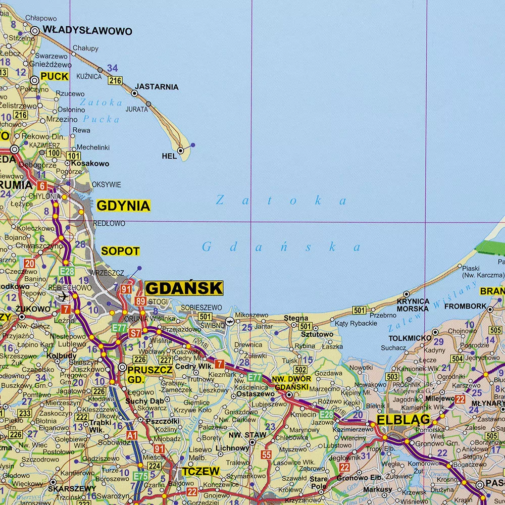 EKO-GRAF Polska mapa ścienna administracyjno-drogowa 1:500 000 - Eko-graf