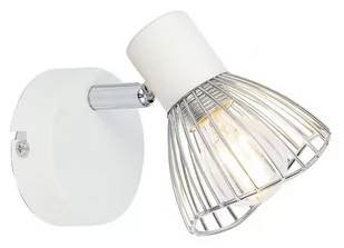 Candellux FLY LAMPA KINKIET 1X40W E14 BIAŁY/CHROM 91-61959 - Lampy ścienne - miniaturka - grafika 1