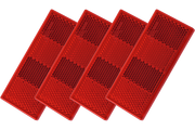 Akcesoria motoryzacyjne - Odblaski do przyczep czerwone 90x40 mm samoprzylepne - zestaw 4 sztuk - miniaturka - grafika 1