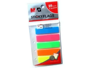 Zakładki indeksujące fluo 5 kolorów 25szt M&G - Zakładki do książek - miniaturka - grafika 1