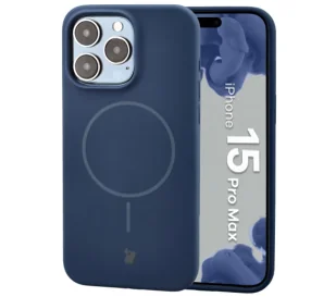 Bizon Soft z MagSafe do Apple iPhone 15 Pro Max Granatowy - Etui i futerały do telefonów - miniaturka - grafika 1