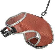 Szelki dla kotów - Trixie Soft harness cat, with lead, 24–42 cm, 1.20 m, rust - miniaturka - grafika 1