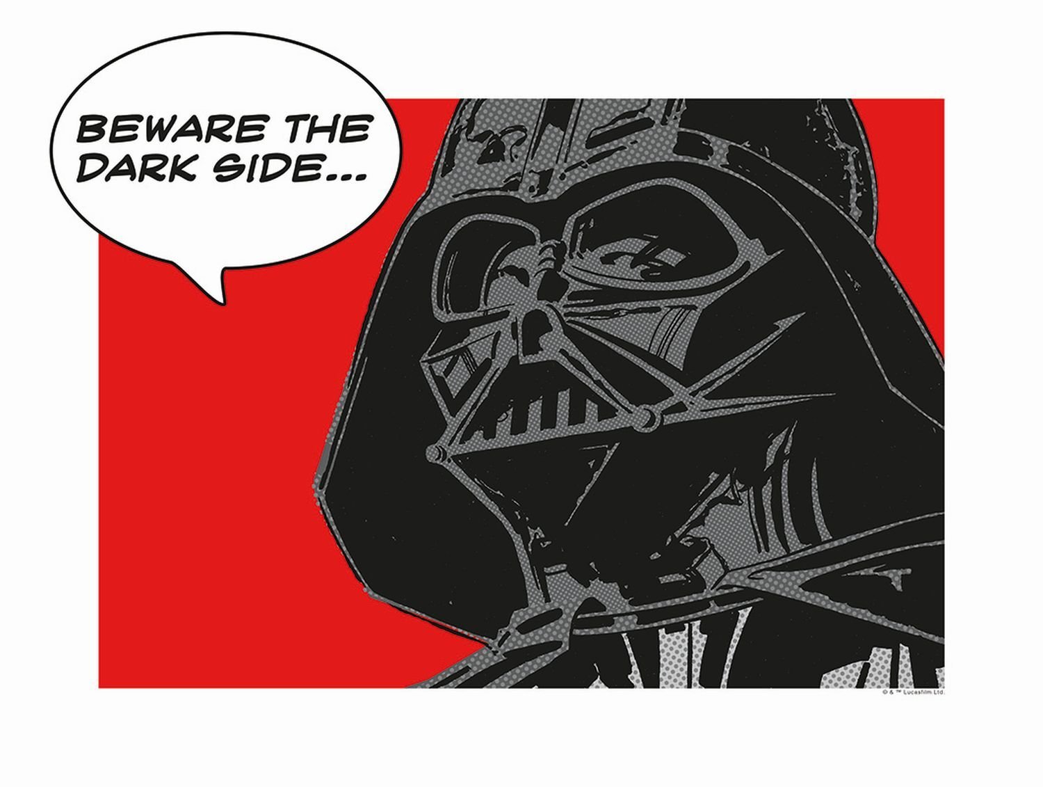 Disney plakat Star Wars Klasyczny Komiks Cytat Vader czerwonymIczarnym - 610245 - 40 x 30 cm
