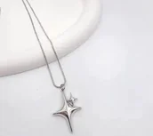 Wisiorki - Naszyjnik wisiorek Gwiazda Księżyca Moon Ksieżyc Star prezent - miniaturka - grafika 1