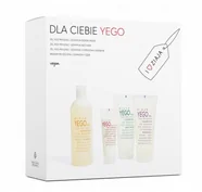 ZIAJA YEGO Zestaw prezentowy: 3 x Żel pod prysznic i szampon (Górski pieprz 400ml + Wetiwer 200ml + Cytrynowa werbena 200ml) + Balsam po goleniu Czerwony cedr 80ml