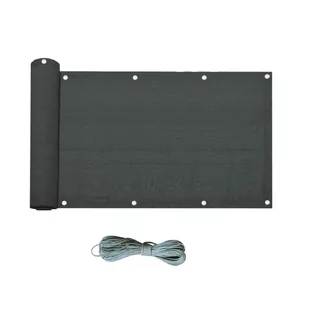 Rebecca Mobili Ochrona przed wiatrem, powłoka balkonowa, Hdpe, szary antracyt, oddychająca ochrona przed ochrona UV 0,9x5 m - Parasole ogrodowe - miniaturka - grafika 1