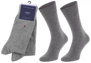 TOMMY  HILFIGER SKARPETY SKARPETKI GRAY 2 PARY 371111 758 - Rozmiar: 43-46 - Skarpetki męskie - miniaturka - grafika 1